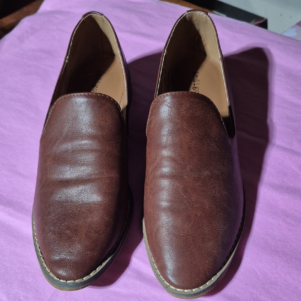 Indigo Brown Women's Leather Loafers